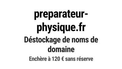 Nom de domaine preparateur-physique.