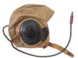 a brown bag with a speaker attached to it