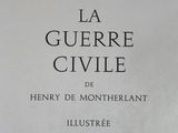 a close up of a book with a black and white cover