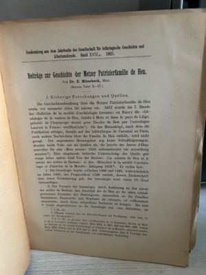 MUSEBECK - Beiträge zur Geschichte der Metzer Patrizierfamil…