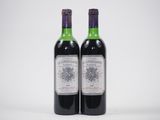 deux bouteilles de vin posées l'une à côté de l'autre sur une surface blanche