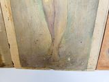 a picture of a painting of a woman on the wall