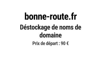 Nom de domaine bonne-route.fr. Catégorie: Automobile.