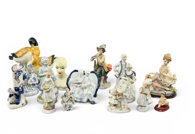 many figurines of different styles and sizes on display