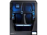an image of a black and blue 3d printer on a white background