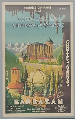 Affiche "Loures-Barousse, Saint Bertrand de Comminges" IMP. - Photo 1
