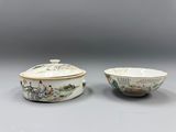 paire de bols en porcelaine de Chine avec couvercles
