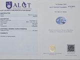 a passport with a picture of a blue diamond on it