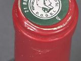 a close up of a bottle of wine with a label on it