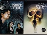 two covers of a comic book with a picture of a man and a skull