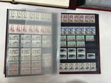 a picture of a collection of stamps on a table