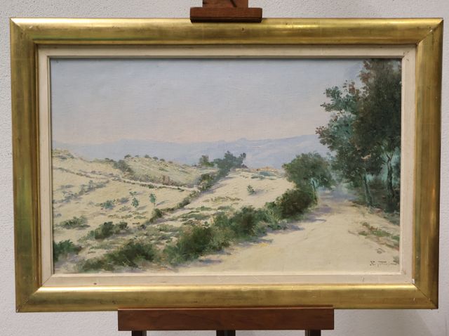 H. GERVAIS (école française fin XIXe-début XXe) « Paysage ». Huil...