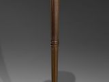 pair of antique brass candlesticks with turned bases