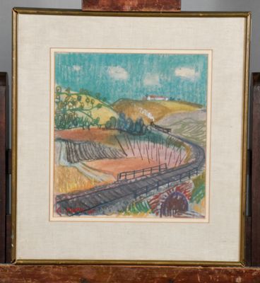 Alfred FUCHS (1925-2003) Le chemin de fer
