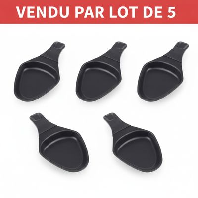 vendu par lot de 5 cuillères en plastique noir
