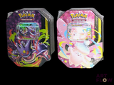 two different types of pokemon cards in the box