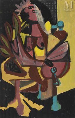 une image d'un tableau représentant un homme assis sur une chaise