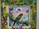 a picture of a picture of a bird on a plate