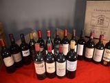 a lot of bottles of wine on a table
