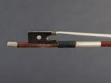 a close up of a violin bow with a piece of wood sticking out of it
