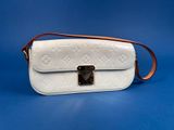 louis vuitton white monograme leather cross body bag