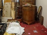 a room that has a lot of junk on the floor