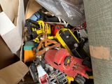 a box full of assorted toys in it