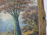 a picture of a painting of a tree on the wall