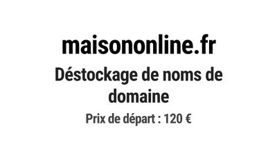 Nom de domaine maisononline.fr.