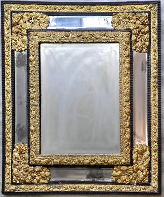 Beau MIROIR rectangulaire à profil inversé à double encadrem…