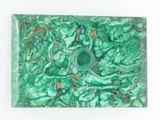 a picture of a picture of a green and brown marble