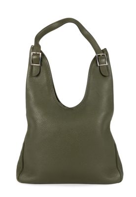 le sac hobo en cuir « Sak » vert olive