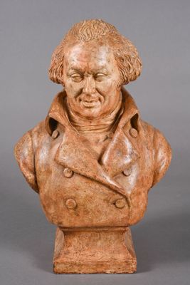 une image représentant le buste d'un homme vêtu d'un manteau