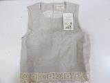 sleeveless top with crochet trim