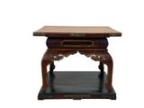 an image of a small wooden table with a drawer on top of it