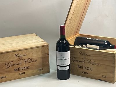 12 bouteilles Château LES GRANDS CHÊNES 2006 Medoc (Caisse B…