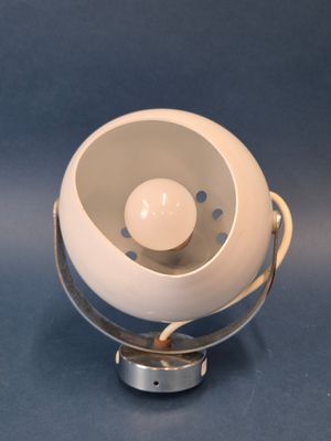 a white light that is on top of a table