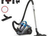 a close up of a vacuum cleaner and accessories on a white background
