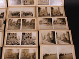 several old black and white photographs of buildings and streets