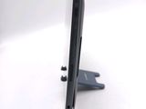 a close up of a cell phone on a stand