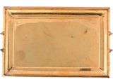 a gold tray with a handle and handles on it