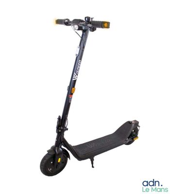a close up of a scooter on a white background