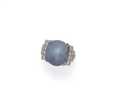 a star sapphire and diamond ring