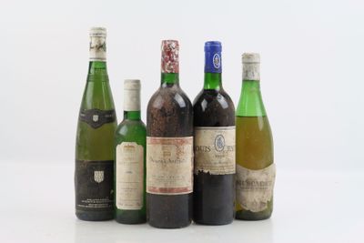 Réunion de 5 bouteilles de vin divers dont 1 bouteille de MO…