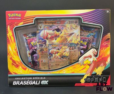 boîte de présentation du jeu de cartes Pokémon contenant une sélection variée de cartes
