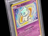 a close up of a pokemon card in a clear plastic holder