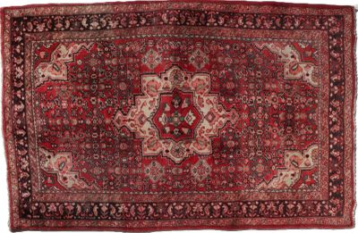 IRAN. Tapis Mossoul (?) en laine noué main à décor géométriq…