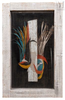 Philippe GARCIA (1959) Visage Technique Mixte