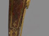 a close up of a knife on a table
