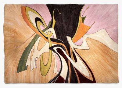 tableau représentant une femme en robe noire avec une fleur dans les cheveux